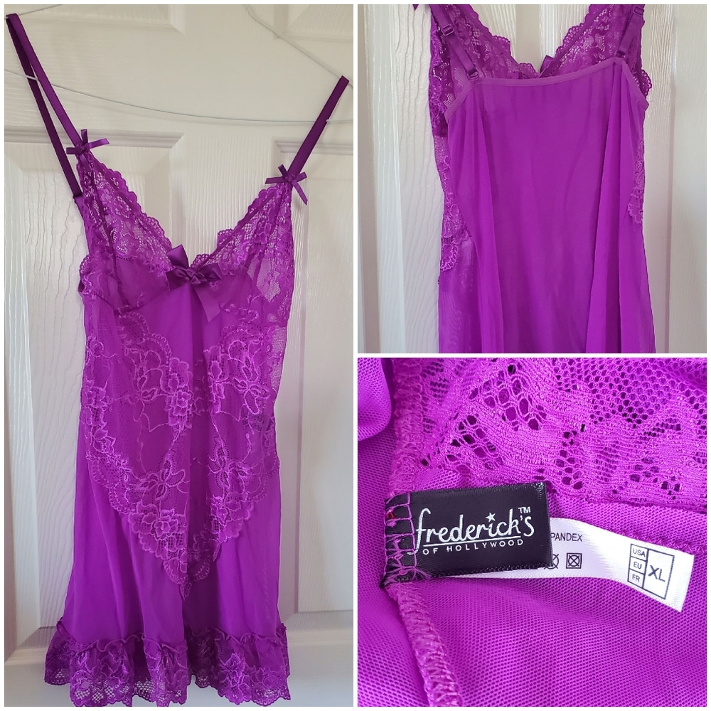 Frederick's Of Hollywood Purple Chemise